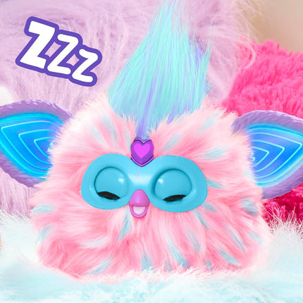 Furby Cotton Candy Pink & Blue Interactive Plush Toy, 15 cm