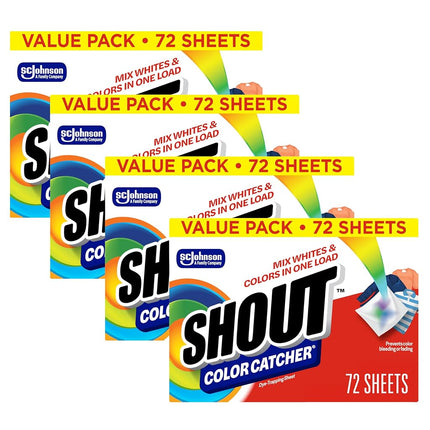 Shout Shout color catcher dye trapping sheets 4-pack, 72 Count