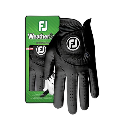 FootJoy Men's WeatherSof Golf Glove, Black, Medium/Large, Worn on Left Hand