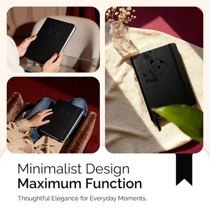 Panda Planner 2021 Daily Planner - Organizer for Goals, Gratitude & Focus - Undated 90 Day Planner (A5, Hardcover, Black, Ruled, Adult, Daily Planning, Goal Setting, Time Management, Positivity)