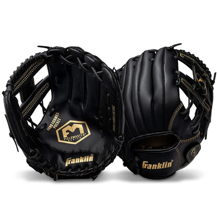 Franklin Sports 11.0 PVC FLDMSTR Gold BBG REG, Black and Gold, 11"