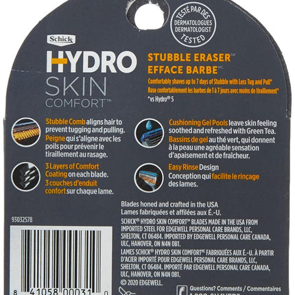Schick Hydro Stubble Eraser Refills — Stubble Razor Refills, 4 Count