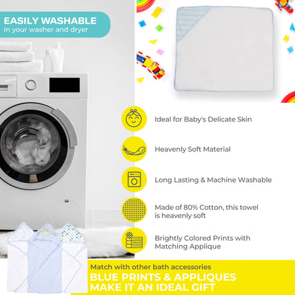 Spasilk 3 pack Soft Terry Hooded Towel Set