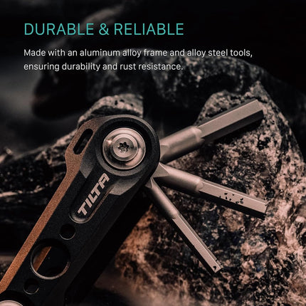 Tilta Multi-Functional Mini Tool Kit | Features Allen Keys and Screw Drivers | Compact & Lightweight | Compatible with Most Cages & Camera Systems (Black) TA-MMT-B