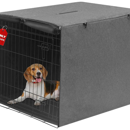 Deblue Indoor Grey Dog Crate Cover, Privacy Polyes