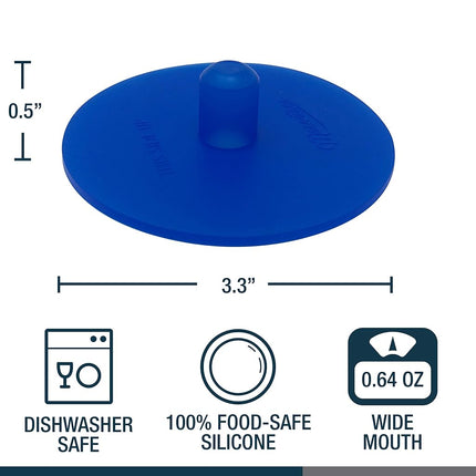Masontops Pickle Pipe - One-Piece Silicone Waterless Fermentation Airlock Lids for Mason Jar Fermentation - Wide Mouth - 4 Pack