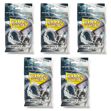 Dragon Shield Bundle: 5 Packs of Clear Perfect Fit