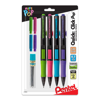 Pentel Quick Click Pop Mechanical Pencil, (0.7mm) 
