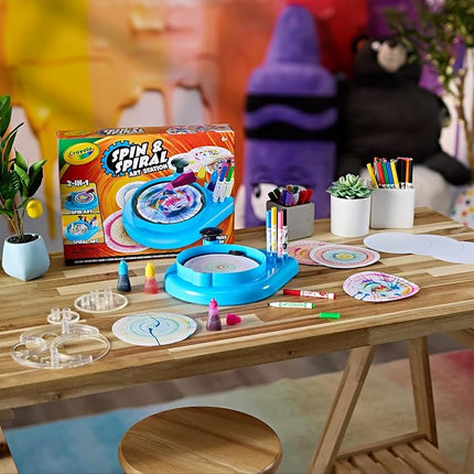 Crayola Spin & Spiral Art Station, Spin Art Machine, Arts & Crafts for Kids Ages 6, 7, 8, 9