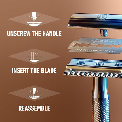 King C. Gillette Double-Edge Safety Razor blades for better control, 100 count, with anti-friction coating