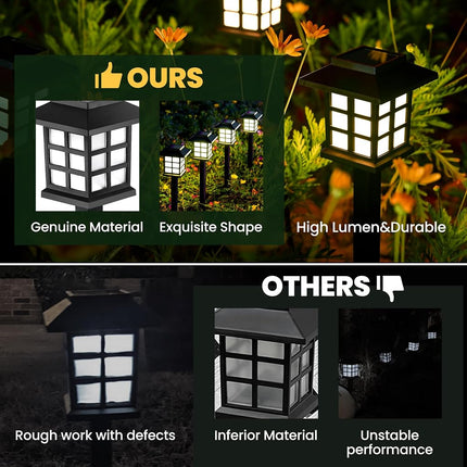 GIGALUMI Solar Lights Outdoor Garden, 12 Pack Solar Powered Garden Lights
