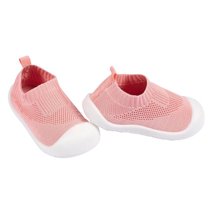Gerber Zapatillas de punto elásticas sin cordones para bebé unisex, niño y niña, zapatos de cuna, rosa, 8 Toddler
