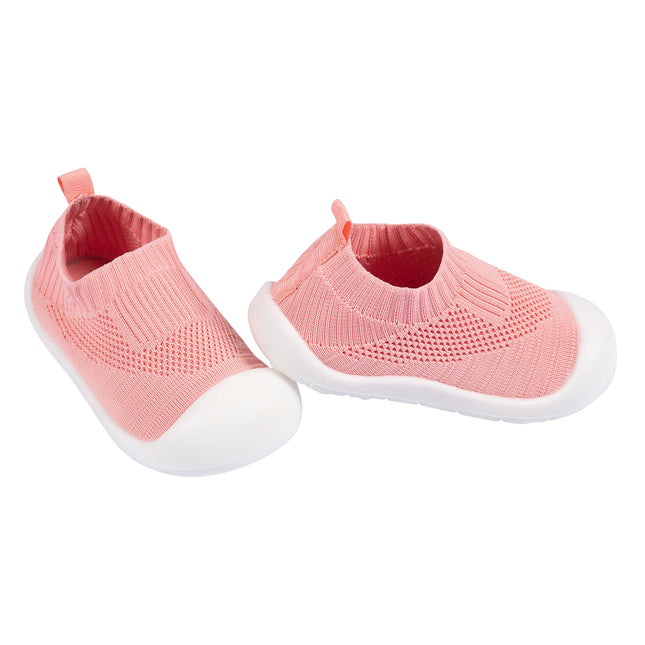 Gerber Unisex-Child Baby Toddler Boy and Girl Stretchy Knit Slip-on Sneaker Crib Shoe, Grey, 7 Toddler