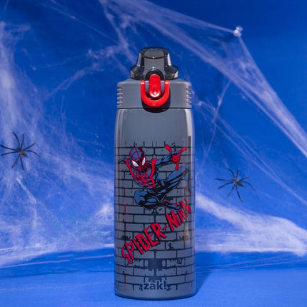 Zak Designs Marvel Spider-Man Sage 19oz Leak-Proof Straw Kids Water Bottle