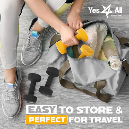 Yes4All Hex Neoprene Dumbbell Weights Set, 3.6 KG x 2
