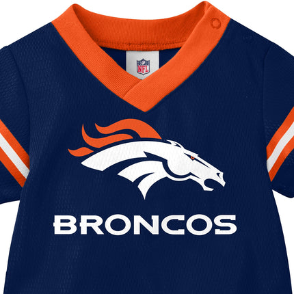 NFL Denver Broncos Team Jersey Bodysuit, blue/orange/white Denver Broncos, 6-12 Months