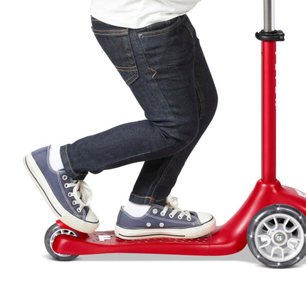 Kids Scooter, Toddler Scooter, Flyer Glider Jr. with Light Up Wheels, Red, Radio Flyer Ride On Toys for Kids 2-5 Years Old, for Outdoor Riding