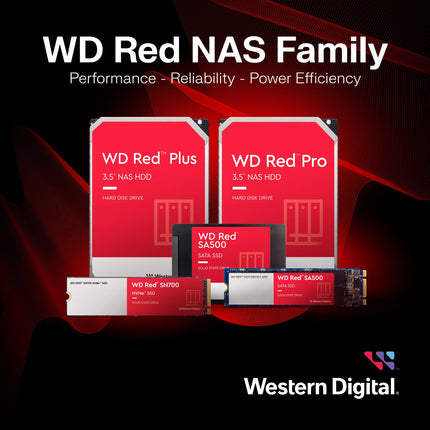Disque dur interne Western Digital Red NAS 4 To Intellipower SATA 6 Gb/s Cache 64 Mo 3,5 pouces - Rouge (WD40EFAX)