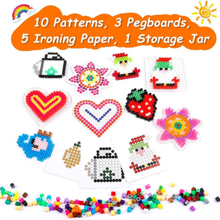 INSCRAFT 23000 pcs Fuse Beads Kit for Kids Crafts, 30 Colors Iron Beads Set