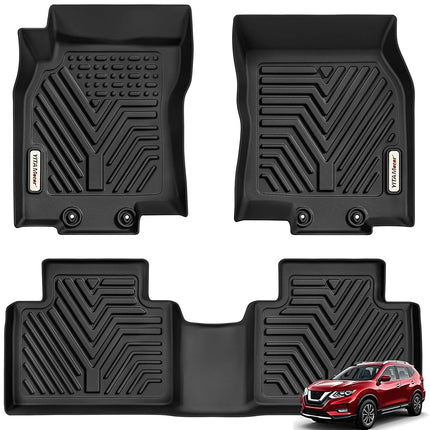 YITAMOTOR Floor Mats Compatible with Nissan Rogue, Custom Fit Floor Liners for 2014-2020 Nissan Rogue, 1st & 2nd Row All Weather Protection(No Rogue Sport or Select Models)