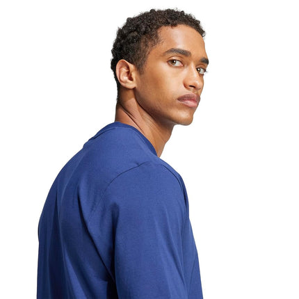 Adidas Originals Men's Essentials Linear Single Jersey T-Shirt, Dark Blue/White, Medium