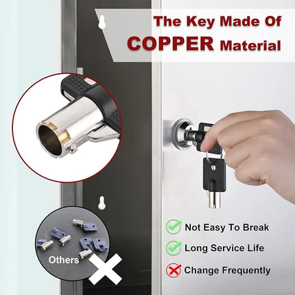 Naissian RV Locks for Storage Door 1 1/2 INCH, Camper Storage Locks for Travel Trailer Compartment Cabinet Drawer with Keys 1 1/2", Pack of 10 Locks with 6 Keyed Alike with Manual