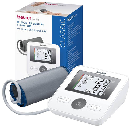 Beurer BM27 Automatic Blood Pressure Monitor, Clinically Validated, Blood Pressure Machine with Arrhythmia Detection & Colour-Coded Risk Indicator according to WHO standards, XL Upper-Arm Cuff
