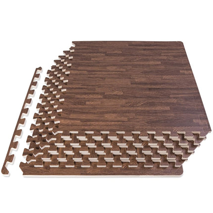 ProsourceFit Wood Grain Puzzle Mat 1/2-inch, 6 EVA