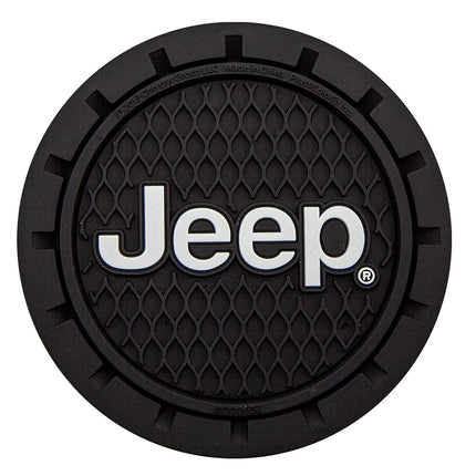 Plasticolor 000652R01 Dessous de verre pour porte-gobelet de voiture, camionnette, SUV Jeep, lot de 2, noir