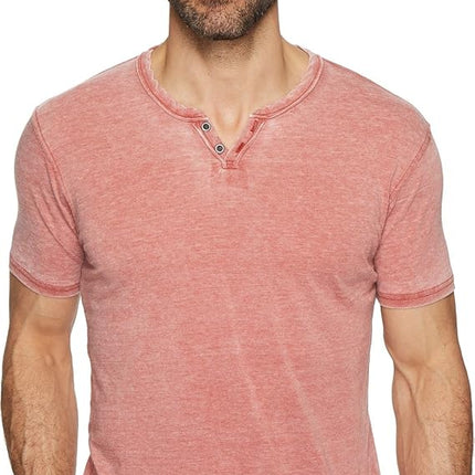 Lucky Brand Men's Venice Burnout Notch Neck Tee Sh