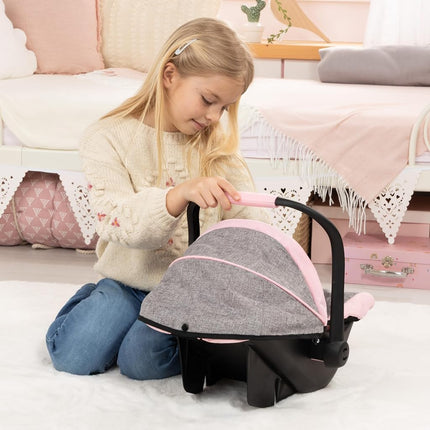 Bayer Deluxe Dolls Car Seat - Baby Doll Travel Car Seat, with Sun Canopy