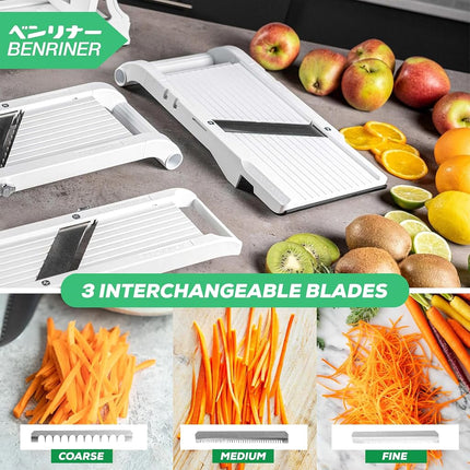 Benriner BN95 Professional Series Vegetable Slicer, 95mm, White, 95W