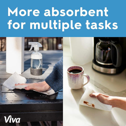 Viva Multi-Surface Cloth Paper Towels, Task Size - 12 Super Rolls (2 Packs of 6) - 81 Sheets Per Roll