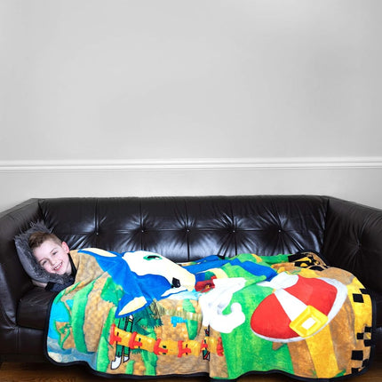 Couverture en micro-raschel super douce Franco Kids, 117 cm x 152 cm, Sonic The Hedgehog, Anime