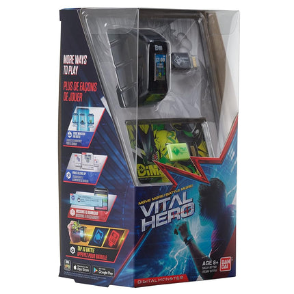 Bandai Namco - Digimon - Tracker d'activité interactif/Montre numérique/Animal de compagnie virtuel Vital Hero (Noir)