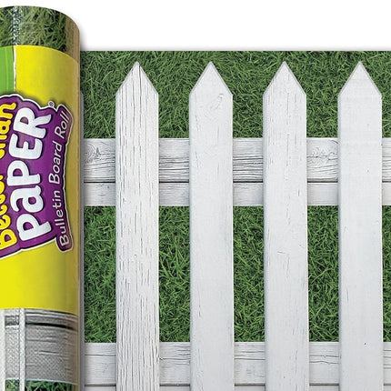 Teacher Created Resources Fun Size White Picket Fence Better Than Paper® Bulletin Board Roll,18 inches x 12 feet