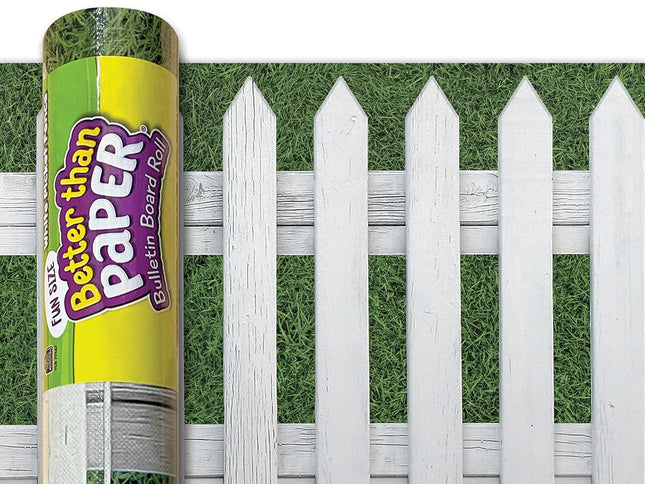 Teacher Created Resources Fun Size White Picket Fence Better Than Paper® Bulletin Board Roll,18 inches x 12 feet