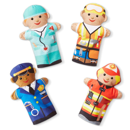 Melissa & Doug Jolly Helpers Hand Puppets | Puppets & Theaters | Soft Toy | 2+ | Gift for Boy or Girl