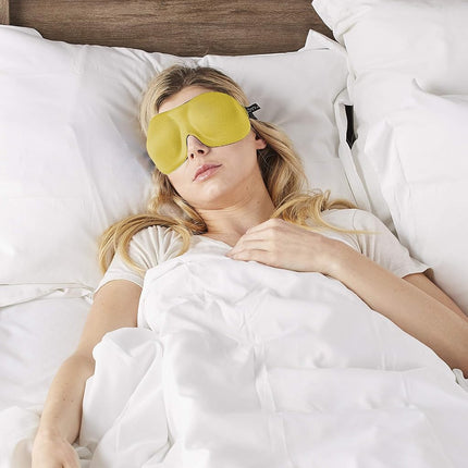 Bucky 40 Blinks No Pressure Solid Eye Mask for Sleep & Travel, Gold, One Size, Gold, 1 Count (Pack of 1), 40 Blinks No Pressure Eye Mask for Travel & Sleep