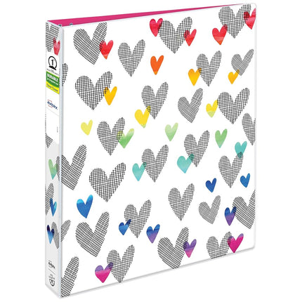 Avery + Amy Tangerine Designer Collection Binder, 1" Round Rings, 175-Sheet Capacity, Assorted Designs, 6 Binders (26880)