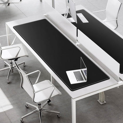 Mydours 170 x 60 cm Extra Large PU Leather Desk Mat in Black, Double-Sided with Different Textures, Optimal Usable Area, Robust and Durable Workmanship, Easy to Clean Mouse Pad
