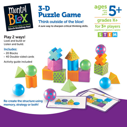Learning Resources (UK Direct Account LER9280 Mental Blox Critical Thinking Game, Multicoloured