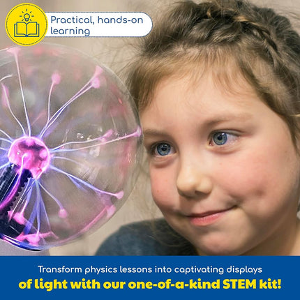Thames & Kosmos The Plasma Ball Essential STEM Tool | Classic Scientific Device, Fresh 5-inch Glass Sphere, Interactive Electric Light Show | Explore Electricity, Matter, Energy