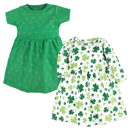 Hudson Baby Baby Girls' Cotton Dresses, Shamrocks,