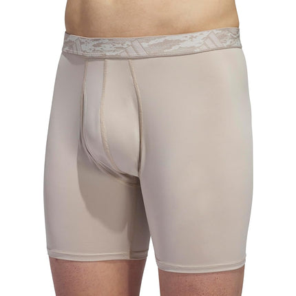 adidas Men's Microfiber 3-Pack Boxer Brief, Wonder Beige/Carbon Grey/Onix Grey, L