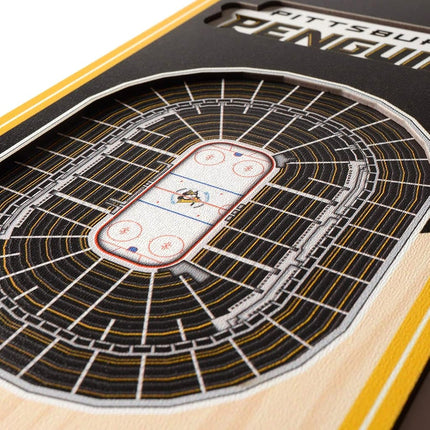 YouTheFan NHL Pittsburgh Penguins - PPG Paints Arena 3D Banner, Team Colors, 6" x 19"