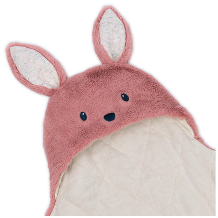 GUND Baby Oh So Snuggly Bunny Blanket Wrap, Plush Hooded Baby Blanket Wrap for Newborns, Pink/Cream, 26”