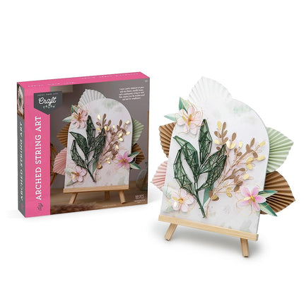 Craft Crush DIY Arched String Art - Interior Design Craft Kit for Teens and Adults- Everything Included for Floral Design - for Teens Ages 13 and Up