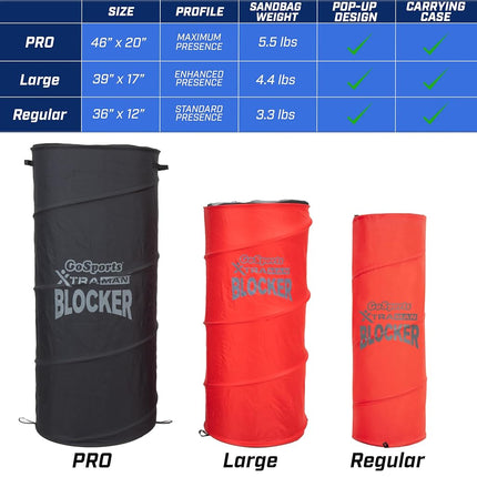GoSports XTRAMAN Blocker Pop-Up Defenders 3 Pack - Safely Simulate Defenders for All Major Sports - Basketball, Soccer, Football and More