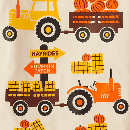 The Children's Place T-shirts à manches longues avec motifs pour bébés garçons et tout-petits, pour toutes les fêtes, multipacks, Lot de 2 T-shirts préférés « saison/balades en chariot », 3T